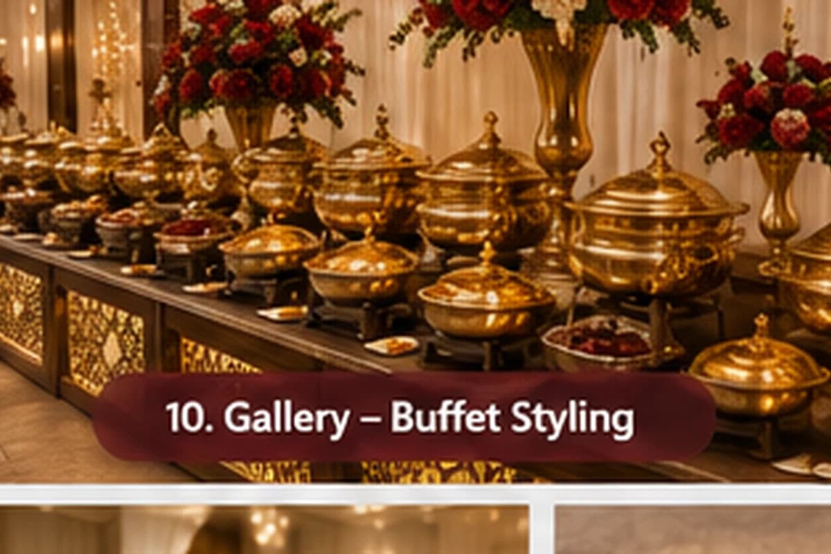 Luxury buffet styling for catering event in Prayagraj